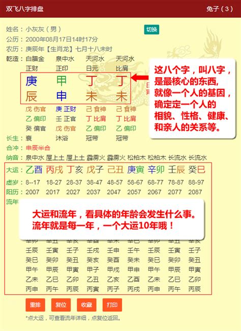 八字排盤及解說|子易預測網